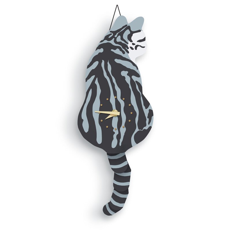 Fun Cat Shaped Wall Clock