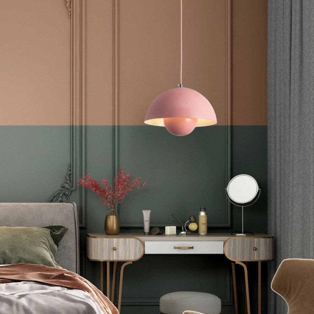 Contemporary Semi-Circle Pendant Light Colorful LED
