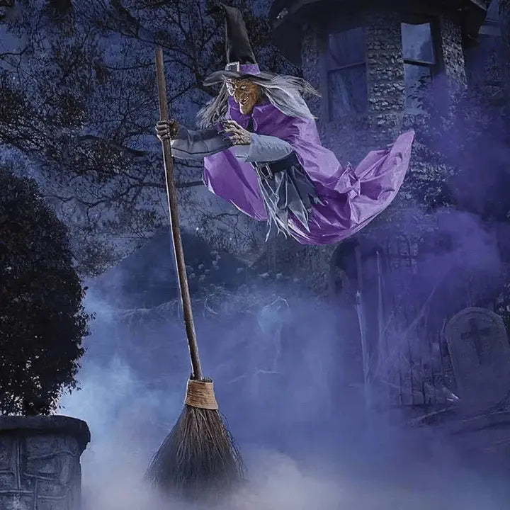 Animated Witch Halloween Decor with Lights & Sound - Luxicro