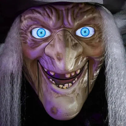 Animated Witch Halloween Decor with Lights & Sound