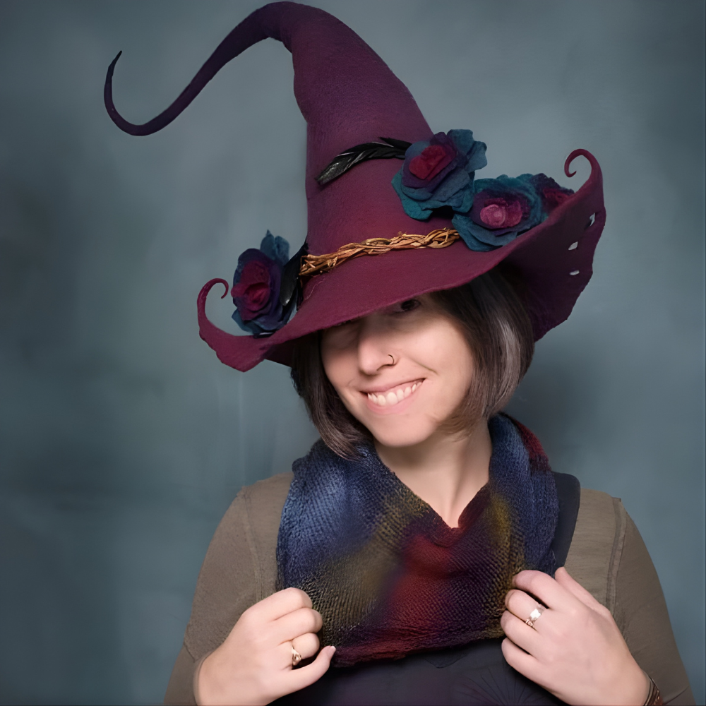 Soft Witch Hat Merino Wool Costume Accessory