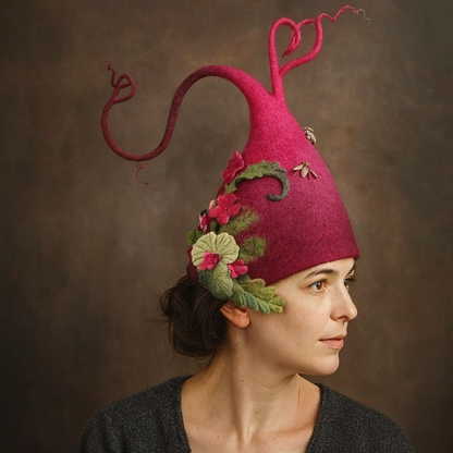 Soft Witch Hat Merino Wool Costume Accessory
