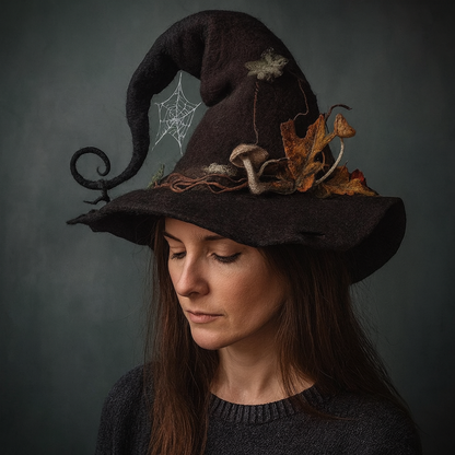 Soft Witch Hat Merino Wool Costume Accessory