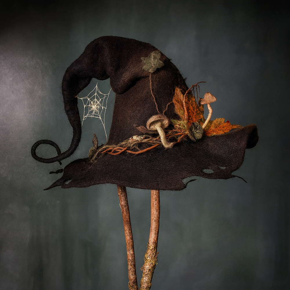 Soft Witch Hat Merino Wool Costume Accessory