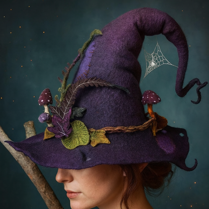 Warm Fuzzy Witch Costume Hat - Luxicro