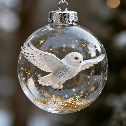 Luxury Bird Christmas Ornaments with Gold Details