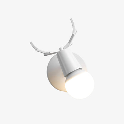 Natural Wood Deer Wall Lamp - Country Style Lighting