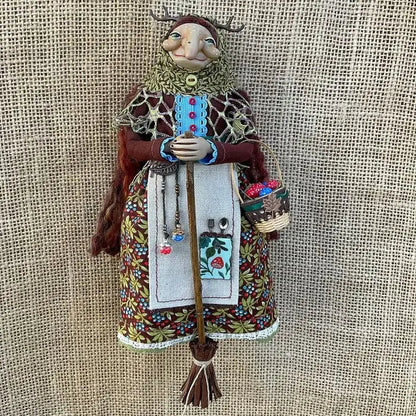 Unique Wooden Witch Figurine Decoration - Luxicro