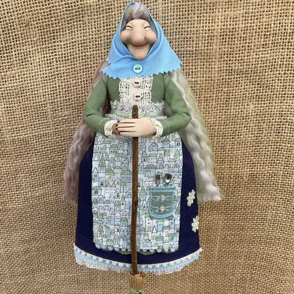 Unique Wooden Witch Figurine Decoration