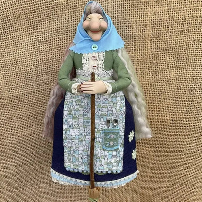 Unique Wooden Witch Figurine Decoration