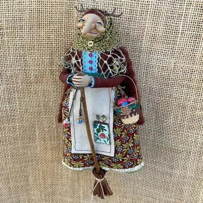 Unique Wooden Witch Figurine Decoration