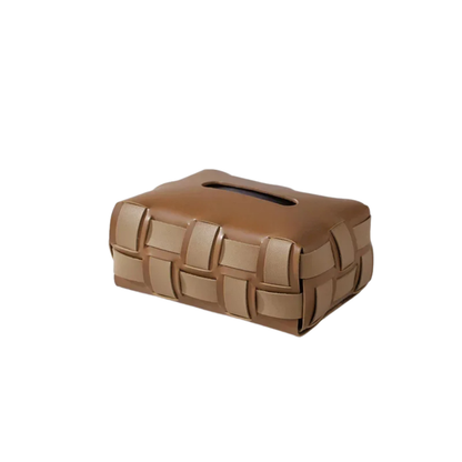 Simple Faux Leather Tissue Box Case