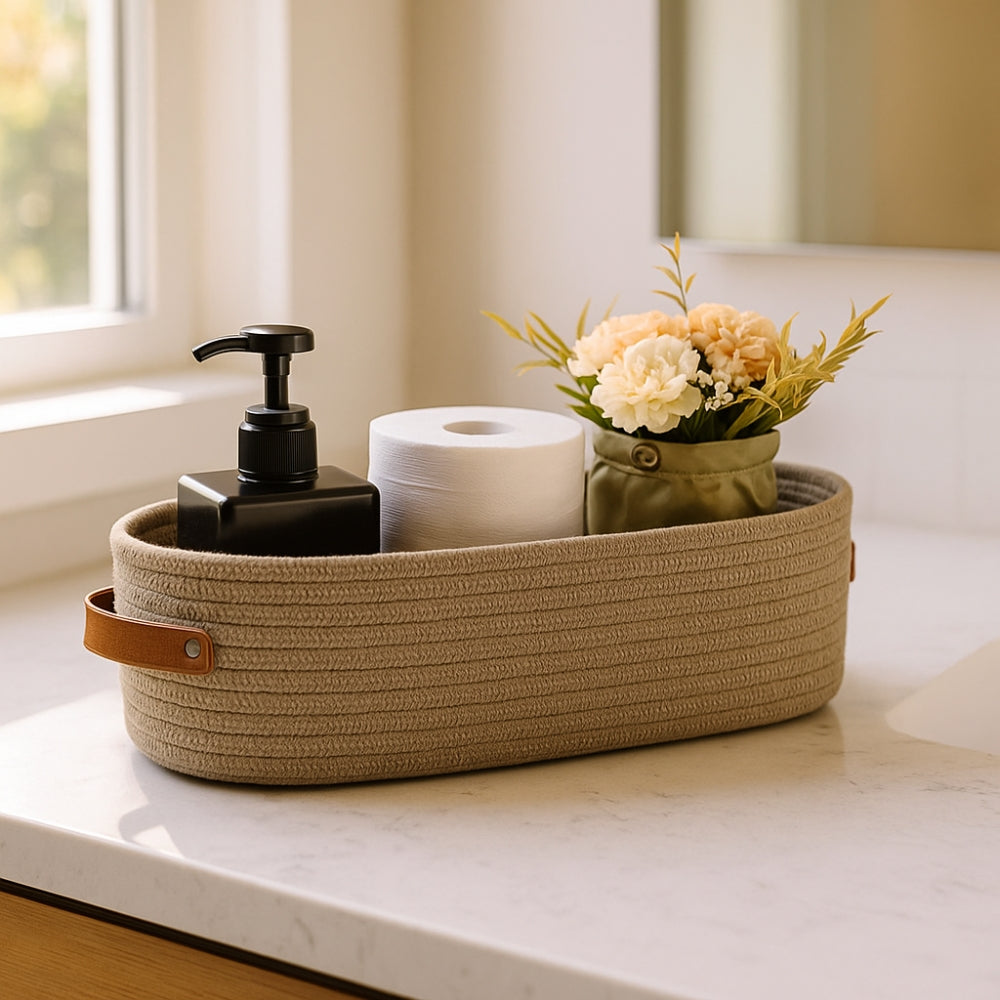 Natural Fiber Storage Basket Container - Luxicro