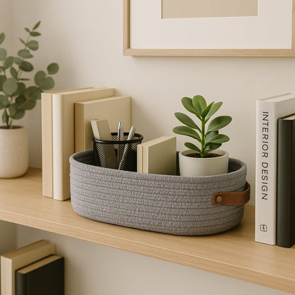 Stylish Woven Storage Basket Organizer