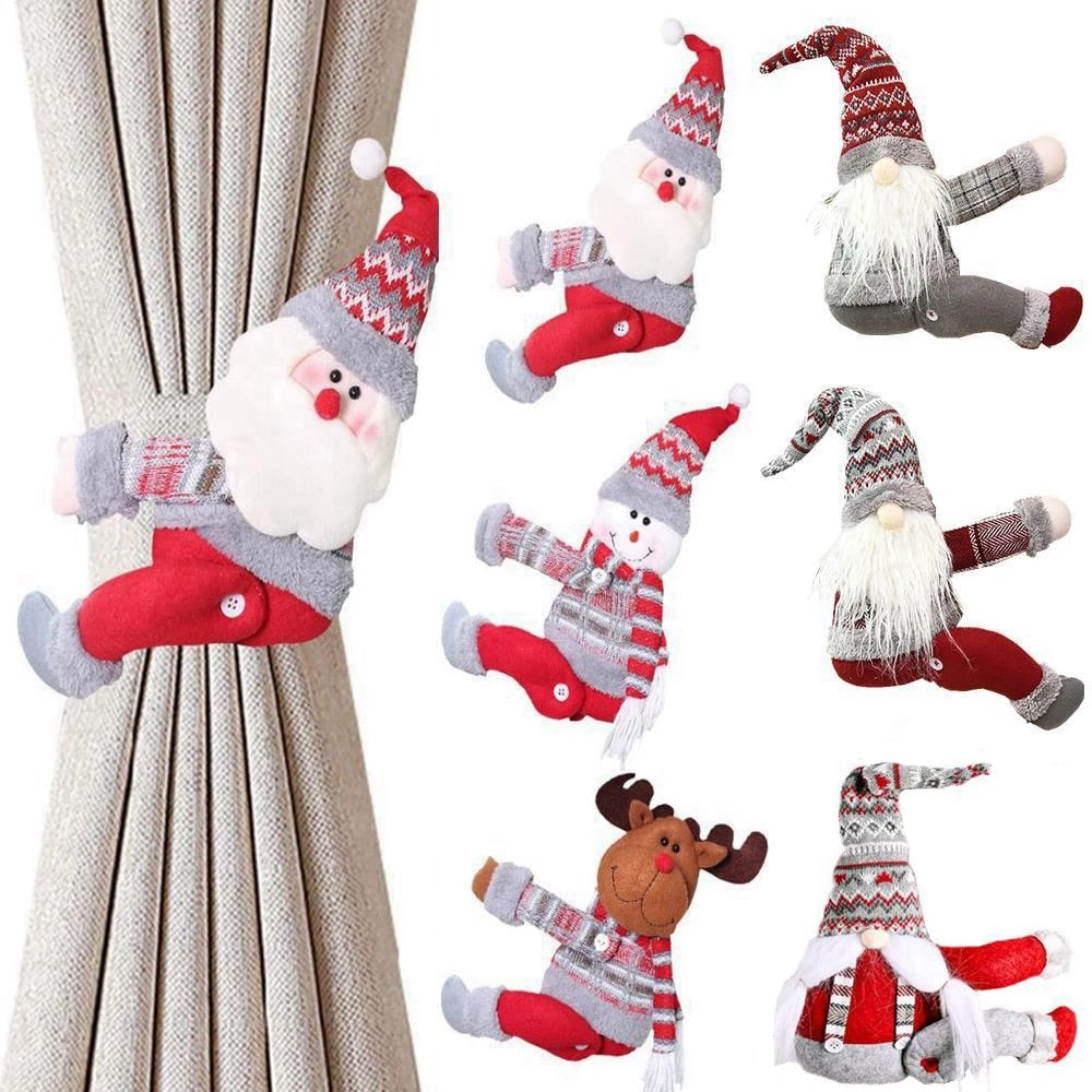 Festive Holiday Tree Window Curtain Hooks