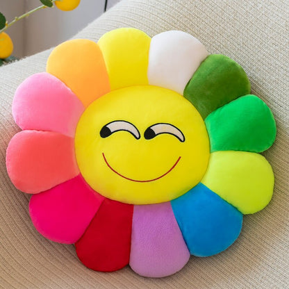 Colorful Patterned Plush Throw Pillow