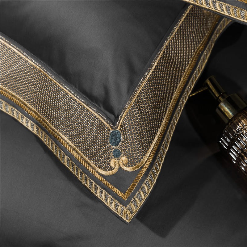 Luxury Embroidered Egyptian Cotton Bedding Set