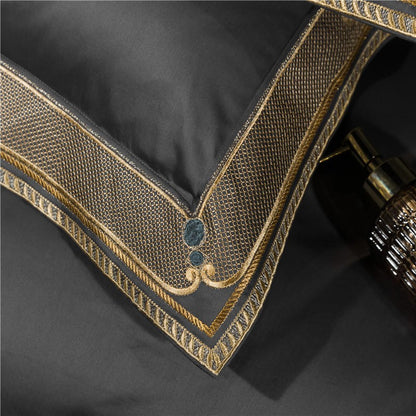Luxury Embroidered Egyptian Cotton Bedding Set