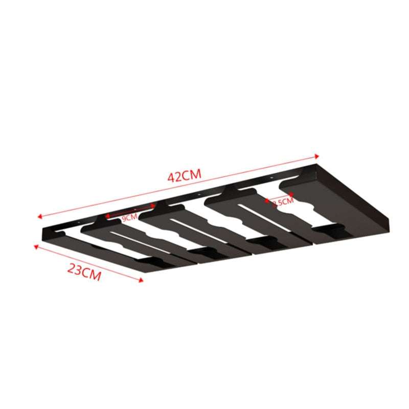 Compact Wall Mounted Glass Storage Rack
