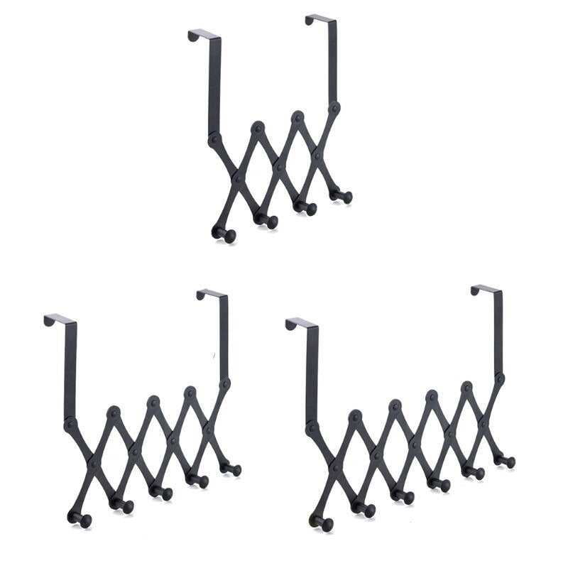 Space Saving Over Door Clothing Hook Rack