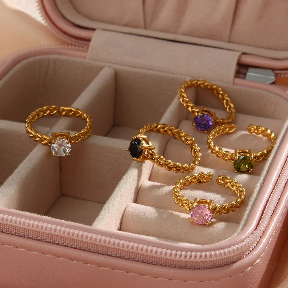 Luxury Diamond Braided Wedding Ring
