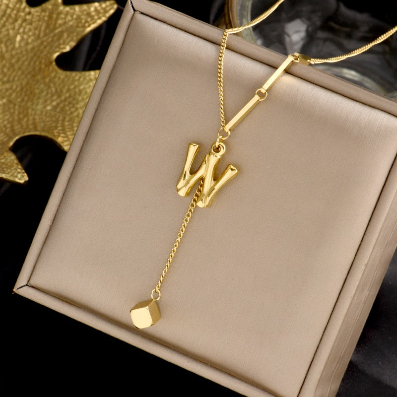 Custom Monogrammed Pendant Necklace