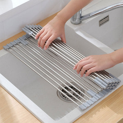 Compact Stainless Steel Dish Drying Rack