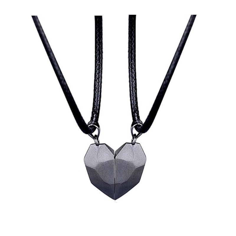 Lovely Couple Heart Pendant Necklace Set