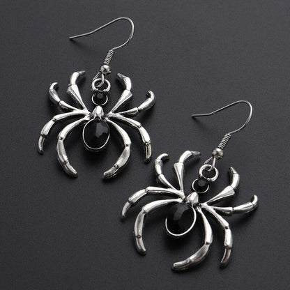Edgy Black Gothic Drop Earrings