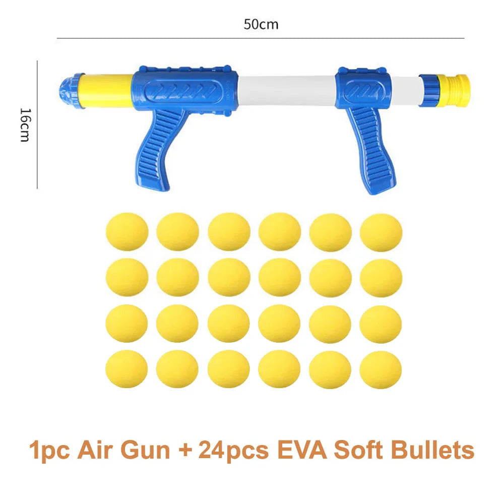 Soft Foam Ball Shooter Toy for Kids Air Powered Fun