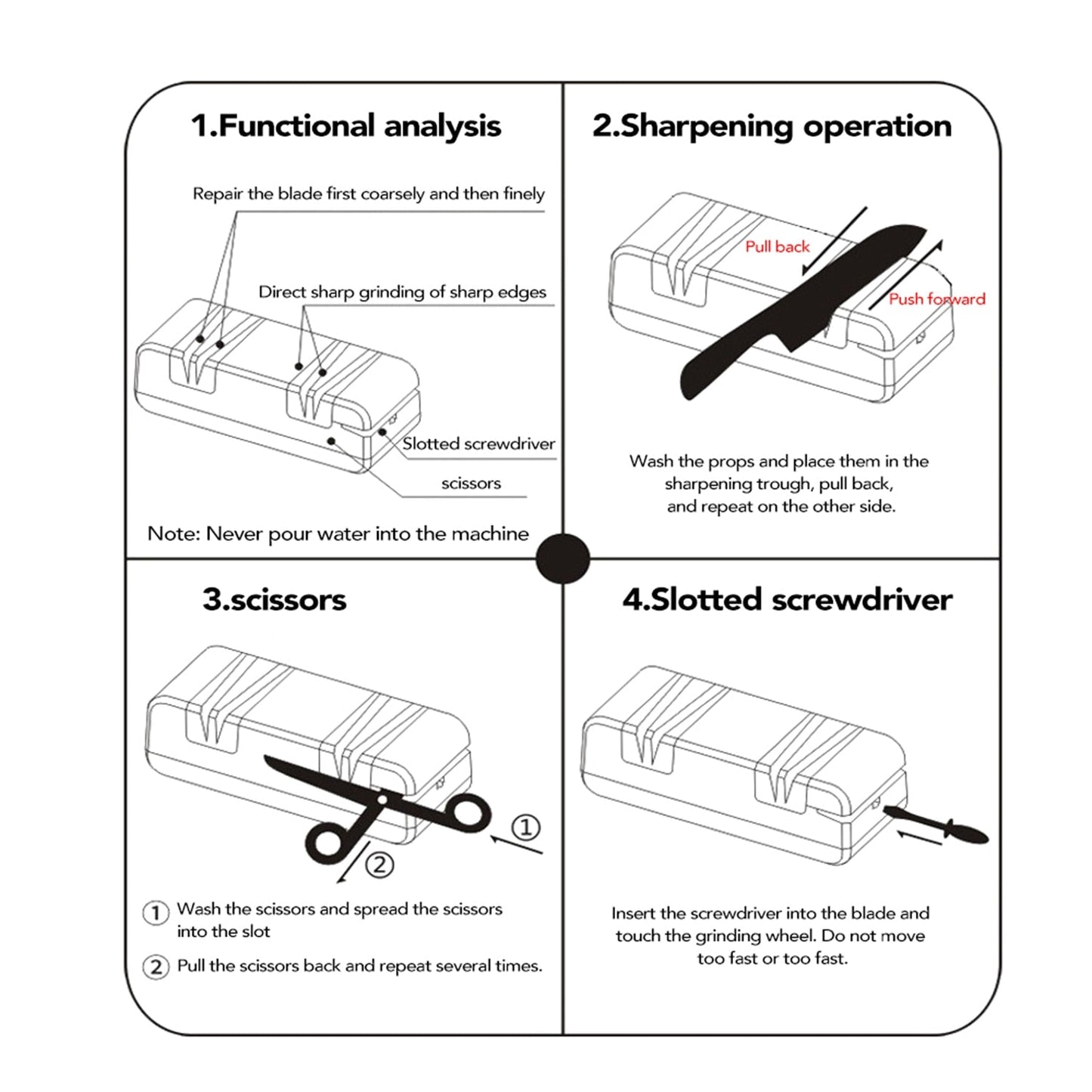 Professional Fast Knife Sharpener Device