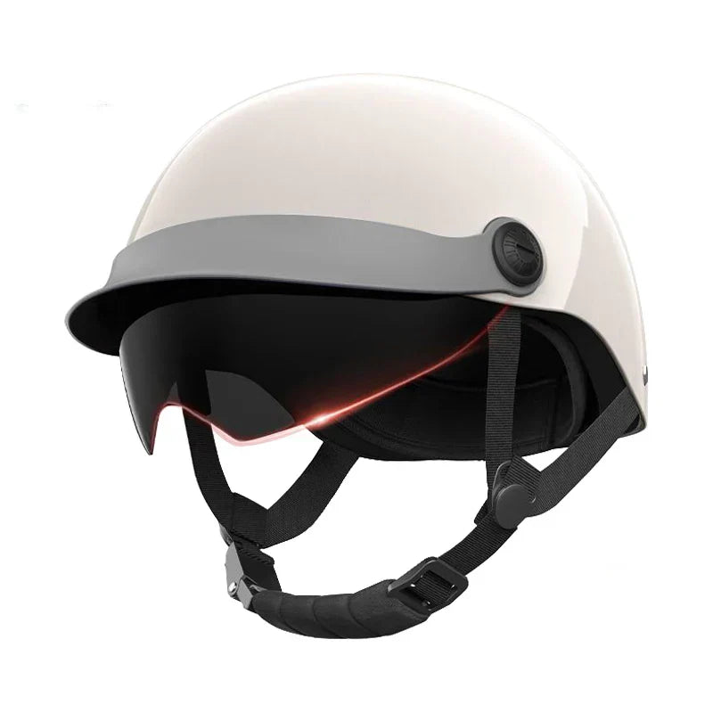 Classic Gloss Motorcycle Half Face Helmet with Visor