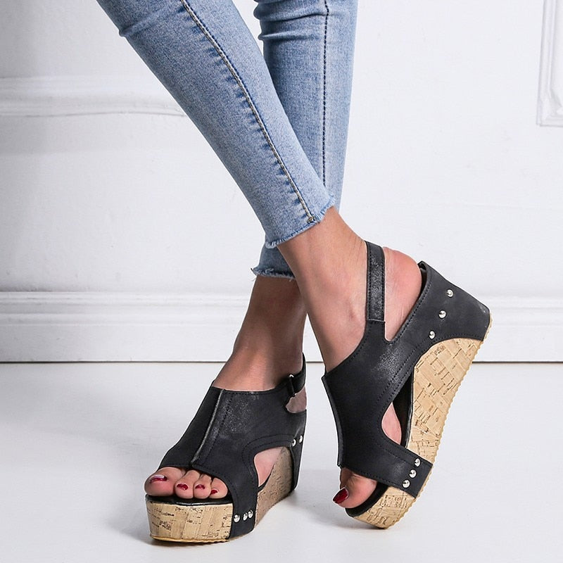 Ankle Strap High Heel Summer Sandals - Luxicro