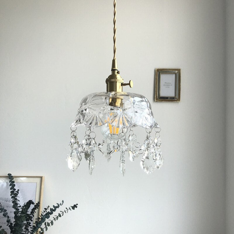 Elegant Glass Drop Pendant Light for Living Room - Luxicro