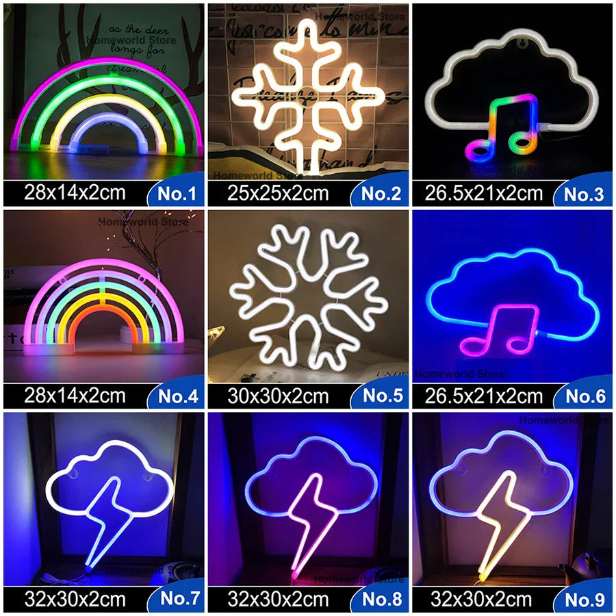 Colorful LED Wall Light Decor Night Lamp