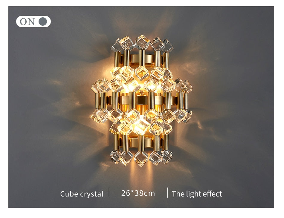Beautiful Sparkling Crystal Wall Lamp