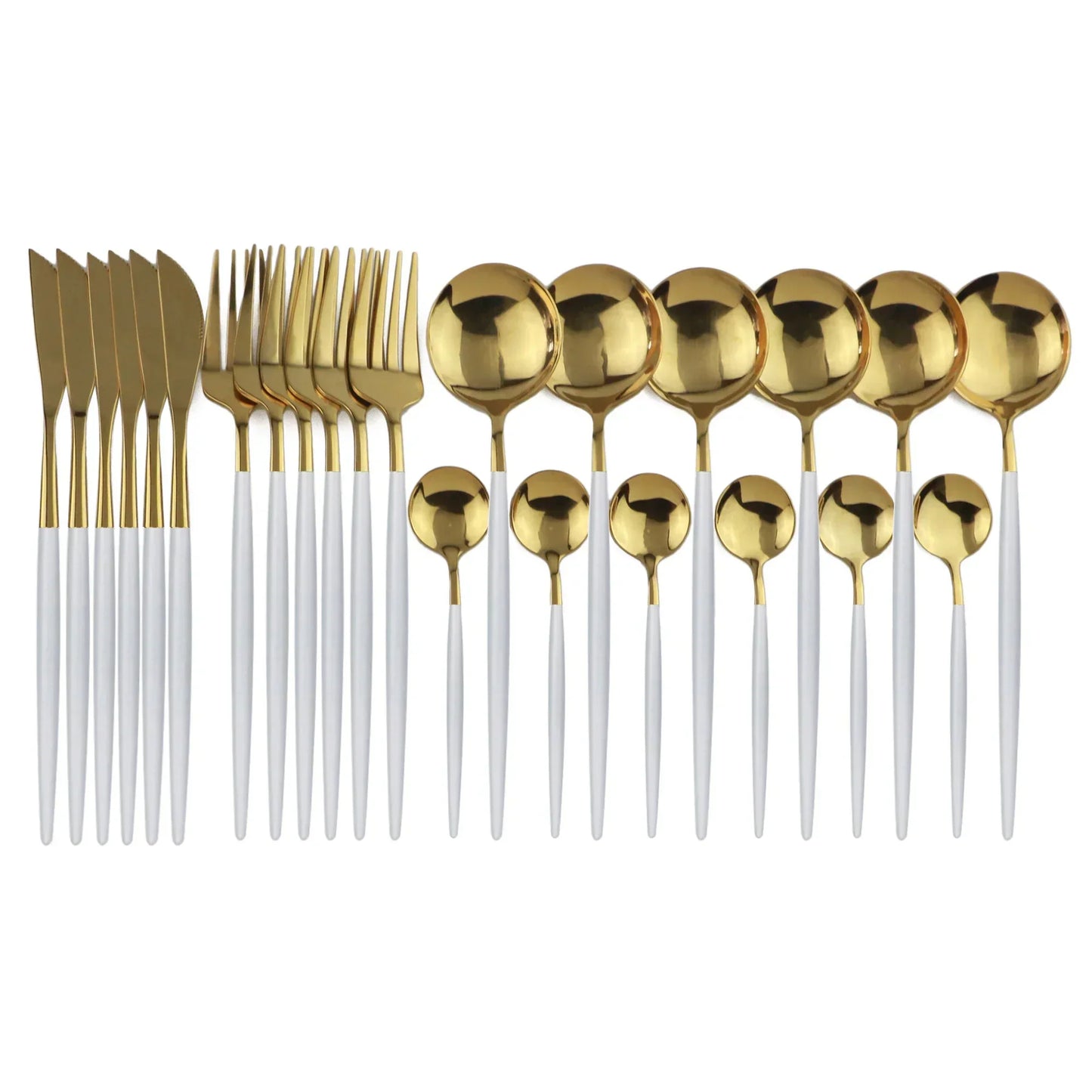 Luxury Silver Coated Metal Flatware Set