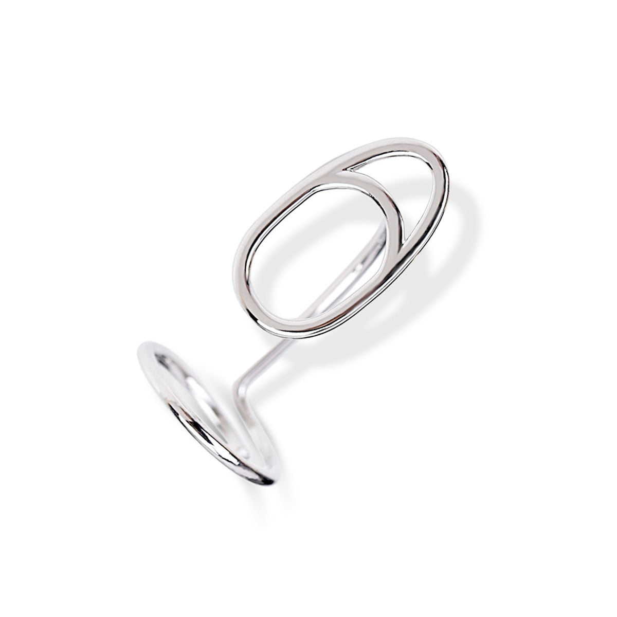Trendy Silver Stacking Slim Ring Set