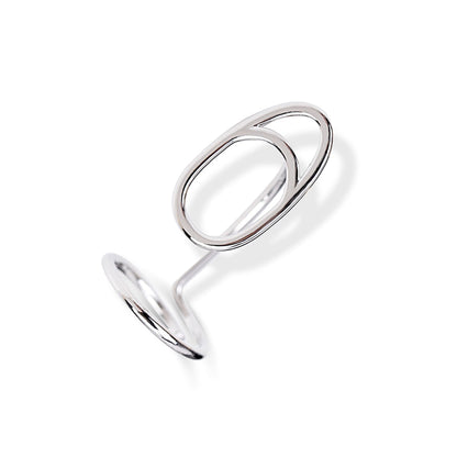 Trendy Silver Stacking Slim Ring Set