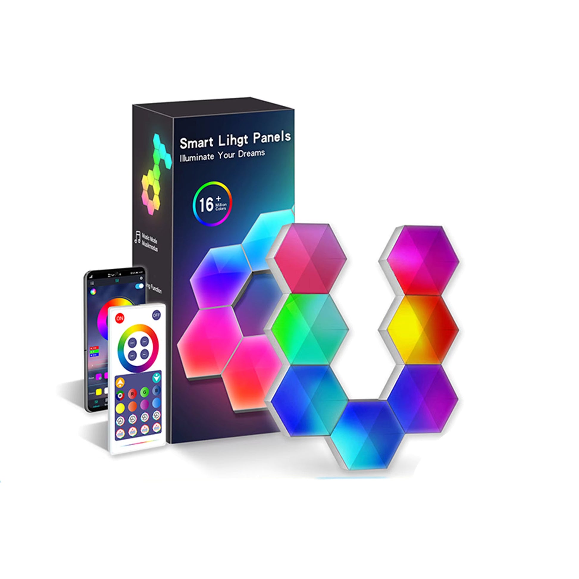 Colorful LED Wall Light Panel Kit with USB Connection - Luxicro