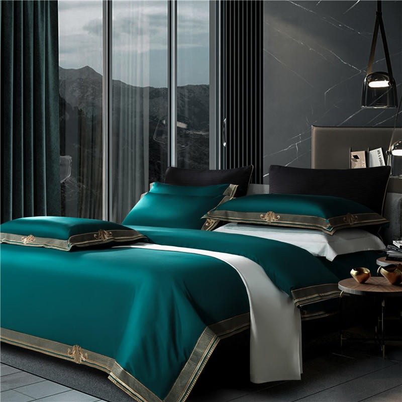 Luxury Embroidered Egyptian Cotton Bedding Set