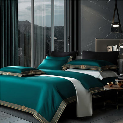 Luxury Embroidered Egyptian Cotton Bedding Set