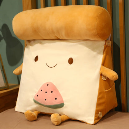 Cozy Delicious Toast Print Throw Pillow