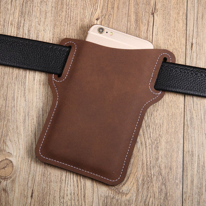 Retro Brown Leather Phone Holster