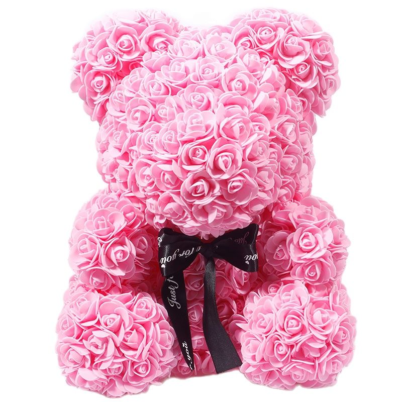 Artificial Flower Cute Stuffed Bear Toy