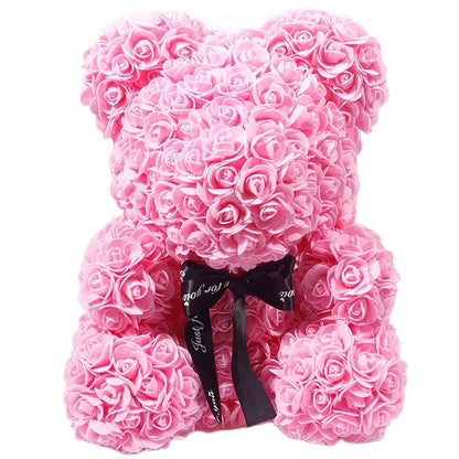 Artificial Flower Cute Stuffed Bear Toy