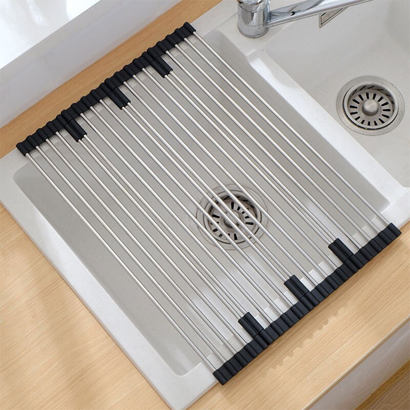 Compact Stainless Steel Dish Drying Rack