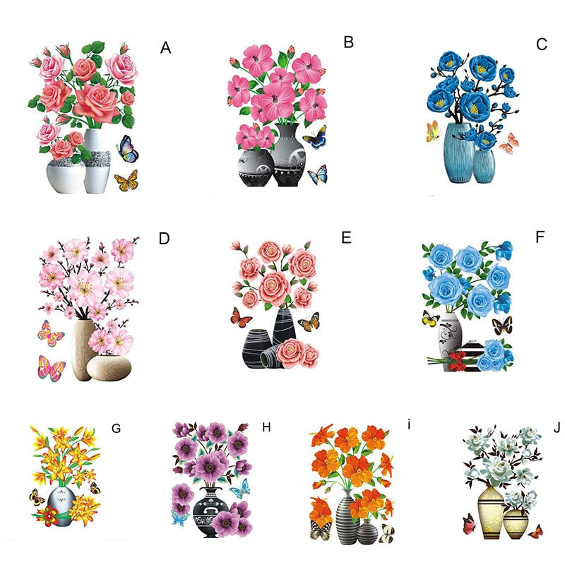 Vibrant Floral Wall Stickers