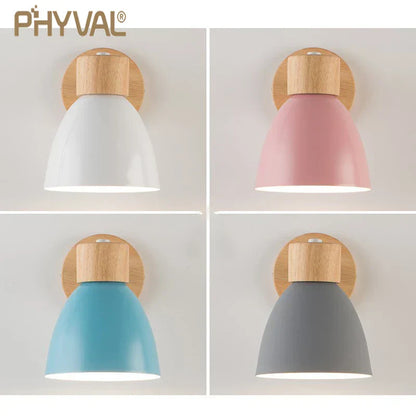 Rustic Wood Adjustable Wall Light
