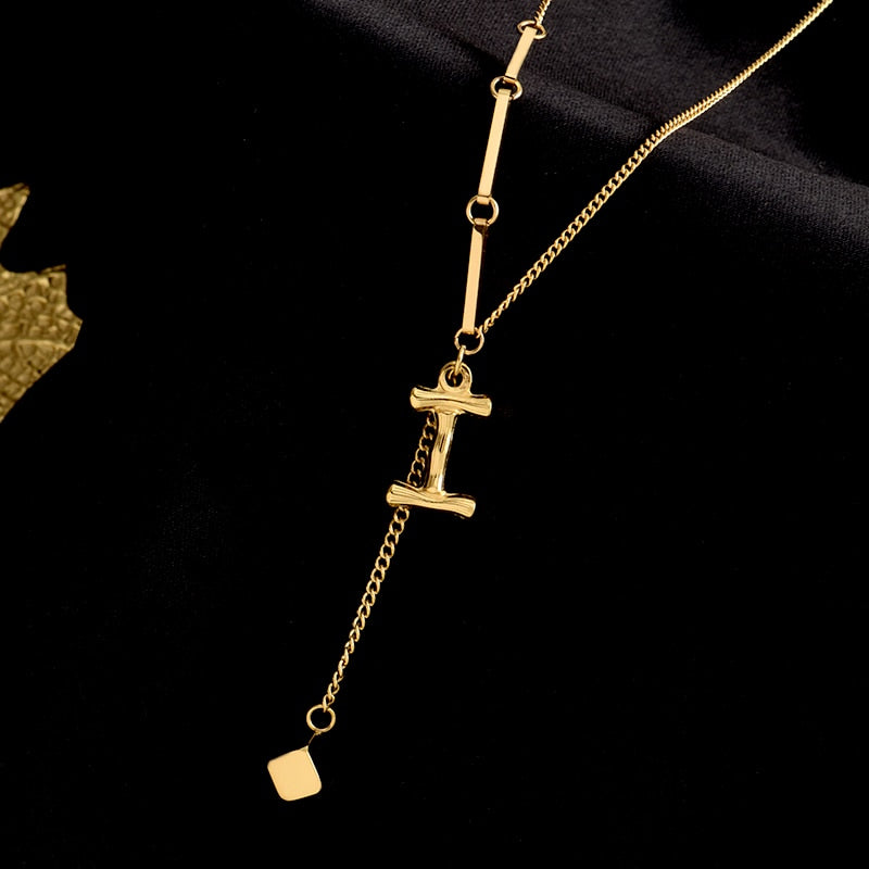 Custom Monogrammed Pendant Necklace